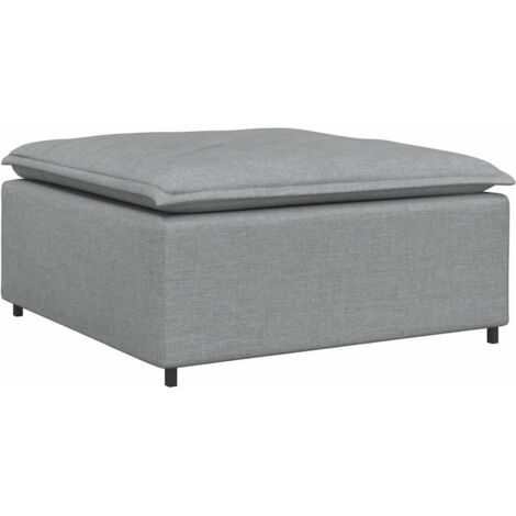Modulares Sofa-Fußhocker-Modul Hellgrau 100 x 100 x 48 cm vidaXL (1/5)