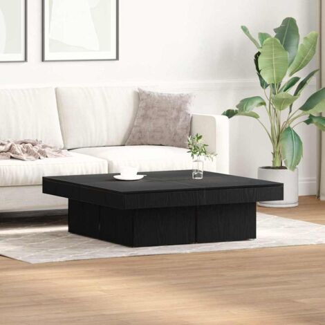 vidaXL Couchtisch Schwarz Eiche 90x90x28 cm Holzwerkstoff