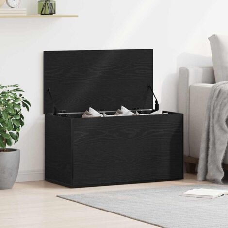 Aufbewahrungsbox Schwarz Eichen-Optik 84 x 42 x 46 cm vidaXL