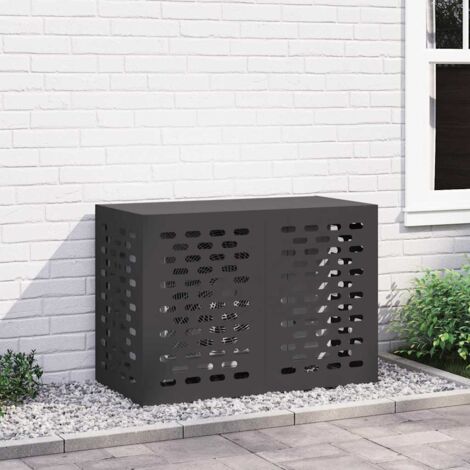 vidaXL  Air Conditioner Cover  Black 100 x 50 x 70 cm Weathering Steel