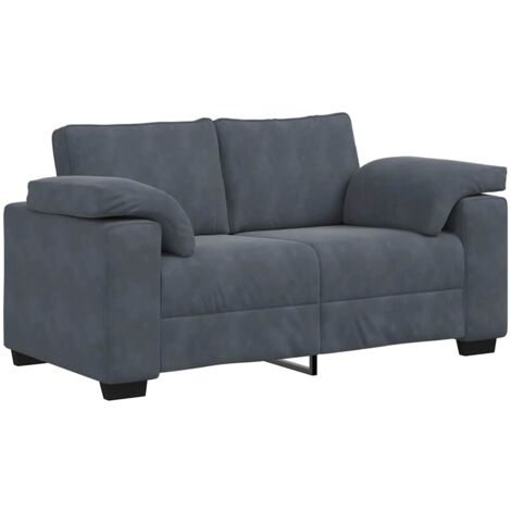Zweisitzer-Sofa Dunkelgrau 120 cm Samt vidaXL293557