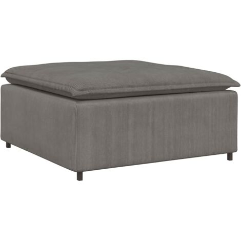 Modulares Sofa Fußhocker-Modul Hellgrau 100x100x48 cm vidaXL (1/5)