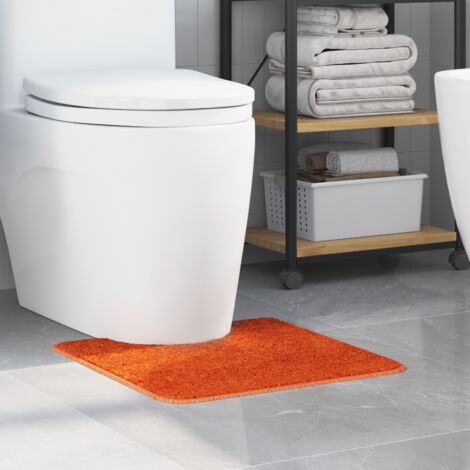 Rutschfeste Badematte mit Toilettenausschnitt Orange 50 x 50 cm vidaXL (1/5)