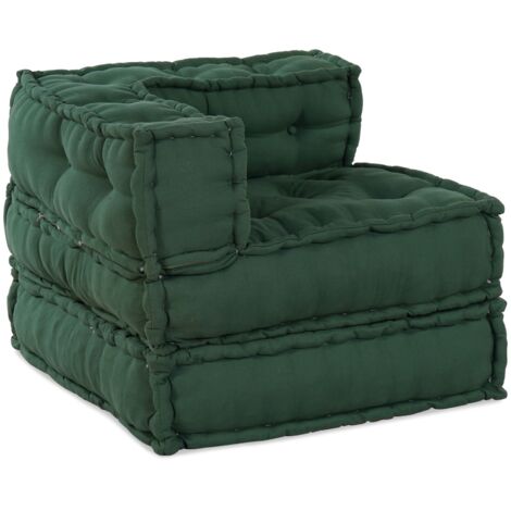 Modulares Sofa 2 pcs Grün 70 x 70 x 56 cm Stoff vidaXL