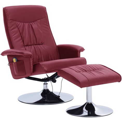 Massagesessel Fernsehsessel Relaxsessel mit Fußhocker Drehsitz Kunstleder Massagesessel Fernsehsessel Relaxsessel mit Fußhocker Drehsitz Kunstleder