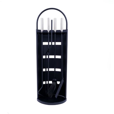 Kaminbesteck Set Metall Schwarz Home&Styling