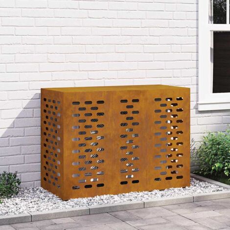 Klimaanlagenabdeckung 110x50x80 cm Cortenstahl vidaXL
