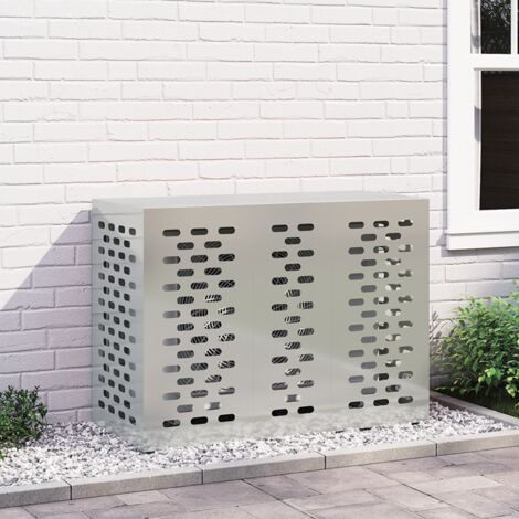 Klimaanlagenabdeckung Silber 110 x 50 x 80 cm Verzinkter Stahl vidaXL
