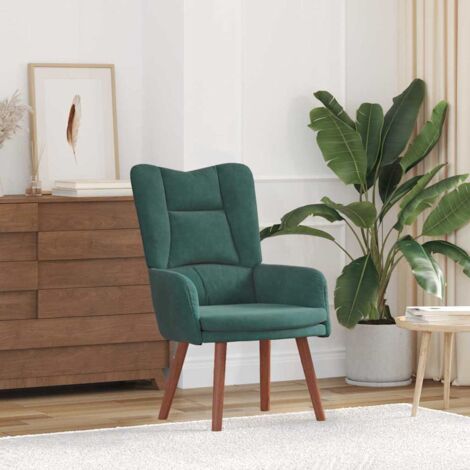 Relaxsessel Dunkelgrün Samt vidaXL818634 (1/5)