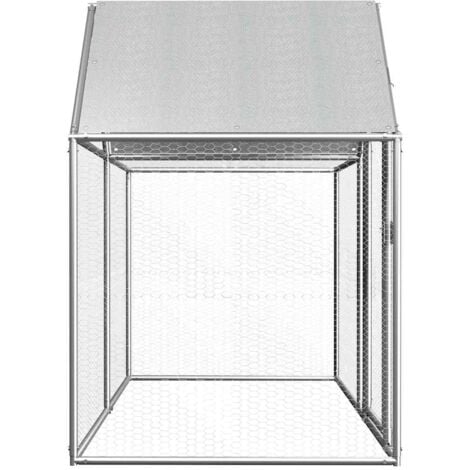 Hühnerstall 2x1x1,5 m Verzinkter Stahl vidaXL
