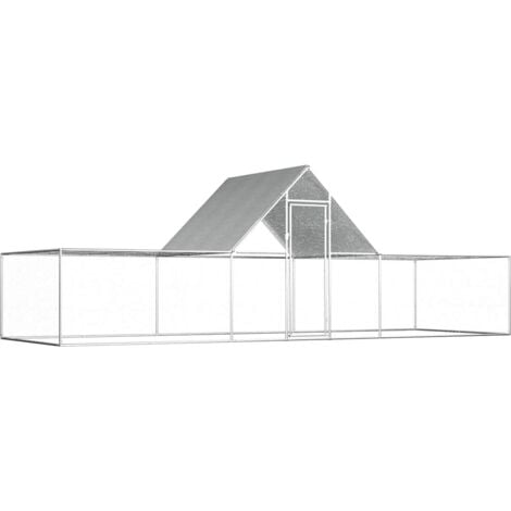 Hühnerstall 6x2x2 m Verzinkter Stahl vidaXL