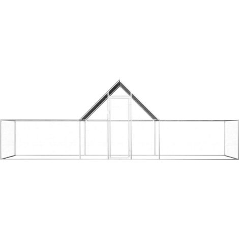 Hühnerstall 6x2x2 m Verzinkter Stahl vidaXL