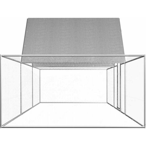 Hühnerstall 6x2x2 m Verzinkter Stahl vidaXL