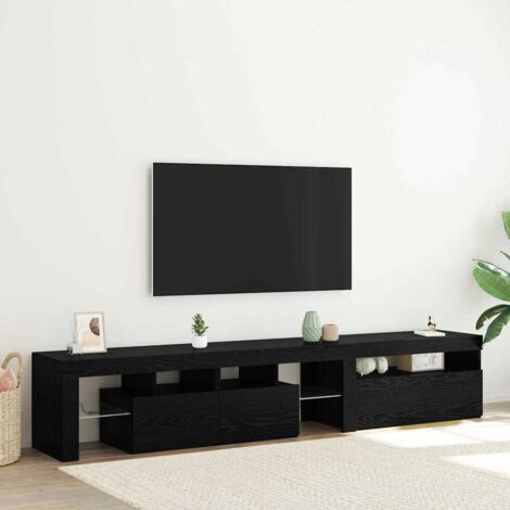 TV-Ständer Schwarz Eichen-Optik Holzwerkstoff & Spanplatte vidaXL