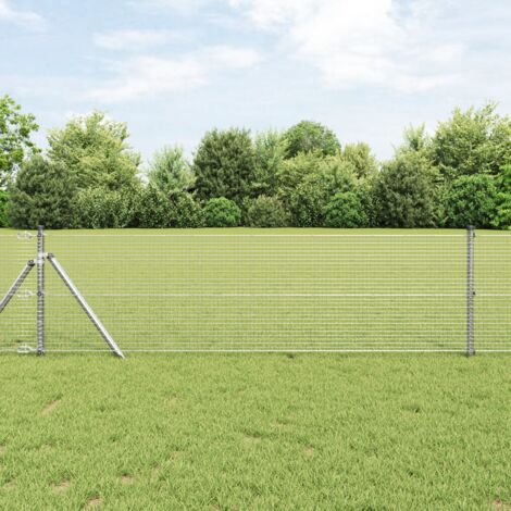 Geschweißter Drahtzaun 0.4x50 m aus verzinktem Stahl vidaXL880531