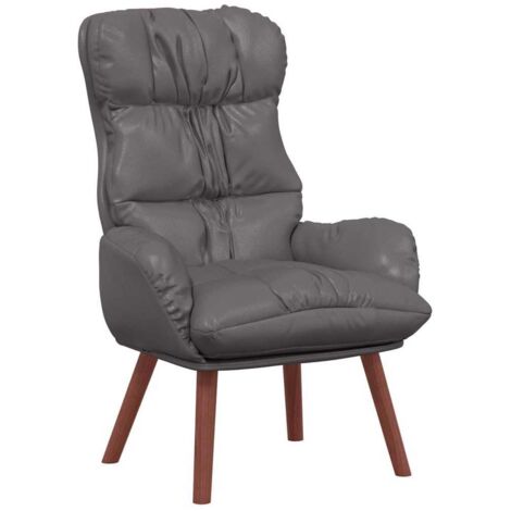 Relaxsessel Grau Kunstleder vidaXL962603 (1/5)