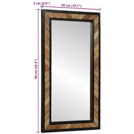 Spiegel 90x2x50 cm Massivholz Akazie vidaXL