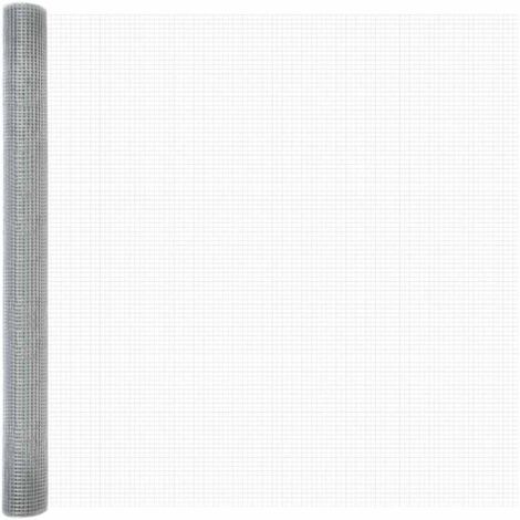 vidaXL Welded Wire Fence Silver