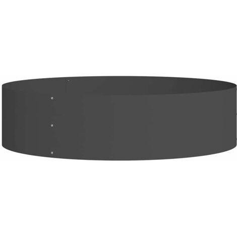 Pflanzenring Schwarz 80 x 80 x 20 cm Kaltgewalzter Stahl vidaXL