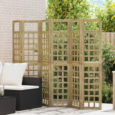 vidaXL Privacy Screen Folding Honey Brown 240 x 180 cm Solid Pine Wood