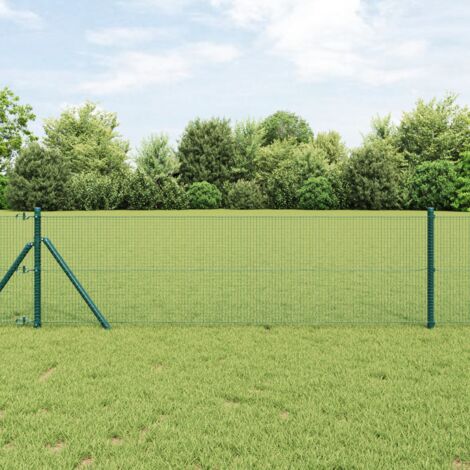 vidaXL Welded Wire Fence Green