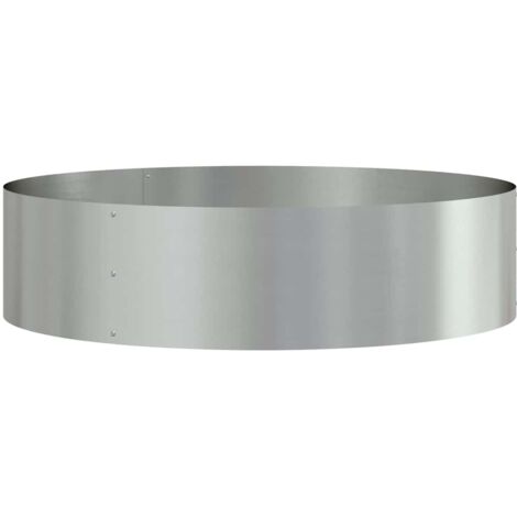 Pflanzenring Silber 80 x 80 x 20 cm Verzinkter Stahl vidaXL