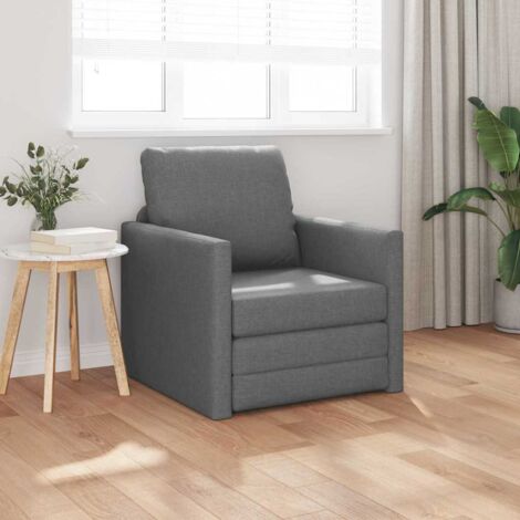 Boden Sofa Bett 2-in-1 Dunkelgrau 74x77x81 cm Stoff vidaXL176093