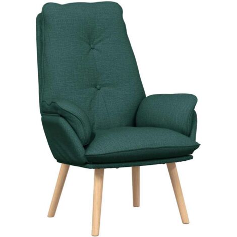 Sessel Dunkelgrün 69 x 74 x 93 cm Stoff und Sperrholz vidaXL (1/5)