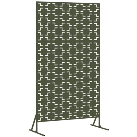 Sichtschutz Oliv 100 x 50 x 180 cm Stahl vidaXL