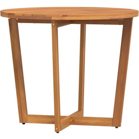 Garten-Esstisch Rund Ø90x75 cm Massivholz Akazie vidaXL
