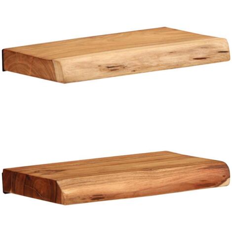 Wandregale 2 Stk. 30x20x3,5 cm Massivholz Akazie vidaXL (1/5)