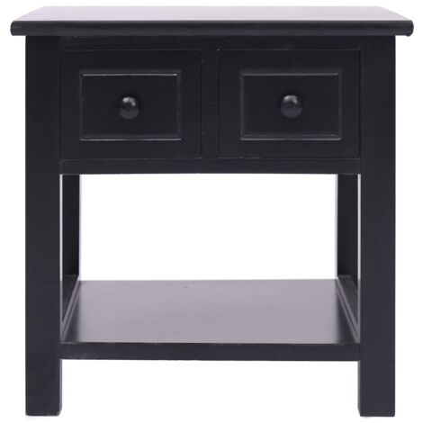 Beistelltisch Schwarz 40x40x40 cm Paulownia Holz vidaXL