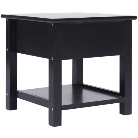 Beistelltisch Schwarz 40x40x40 cm Paulownia Holz vidaXL