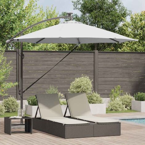 Sonnenschirm Sand 294 x 294 x 248 cm Polyester und Aluminium vidaXL