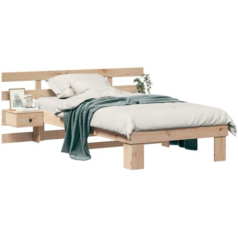 Bettrahmen Braun 80 x 200 cm Massives Kiefernholz