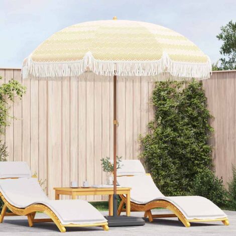 Strandparasol Gelb und Weiß 205 x 205 x 210 cm vidaXL