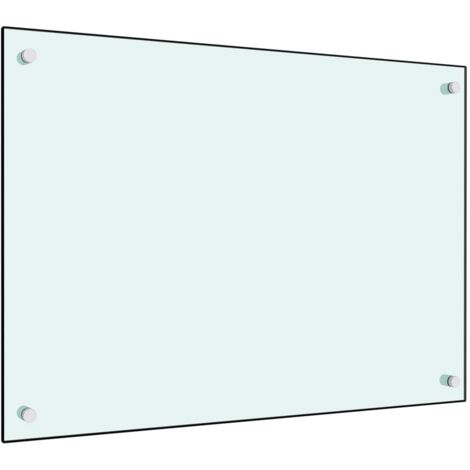Küchenrückwand Weiß 70x50 cm Hartglas vidaXL