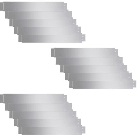 vidaXL Flexible Rasenkante 15-er Set Verzinkter Stahl 100x14 cm