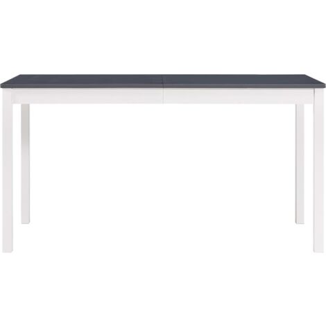 Esstisch Weiß und Grau 140 x 70 x 73 cm Kiefernholz vidaXL