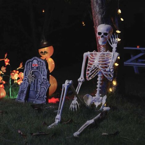Halloween Skelett 2 pcs Weiß 85 cm Polypropylen vidaXL