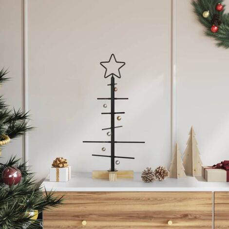 Metall Weihnachtsbaum Schwarz 59,5 cm Pulverbeschichteter Stahl vidaXL (1/5)