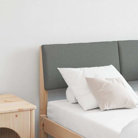 Gepolstertes Kopfteil Dunkelgrau 120 cm Massives Kiefernholz vidaXL