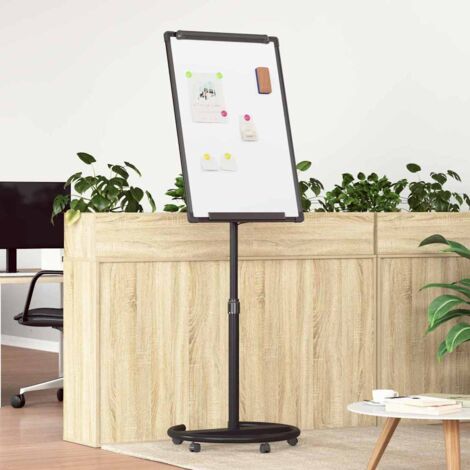 Magnetisches Whiteboard Schwarz und Weiß 62 x 62,5 x 197 cm EPS vidaXL
