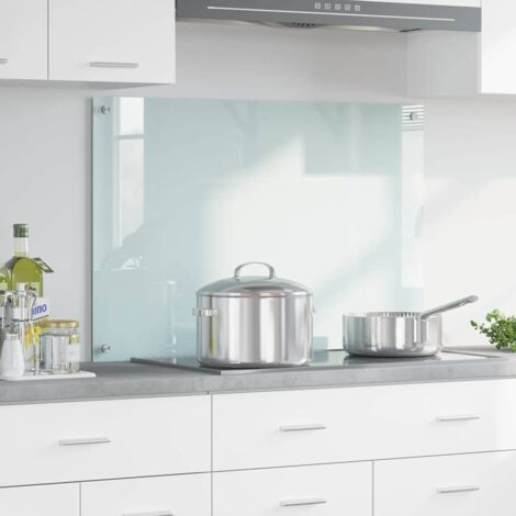 Küchenrückwand Milch 90 x 60 cm Gehärtetes Glas vidaXL
