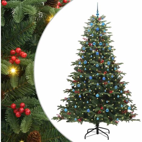 Künstlicher Weihnachtsbaum mit 300 LEDs mit Ständer Grün 240 cm vidaXL