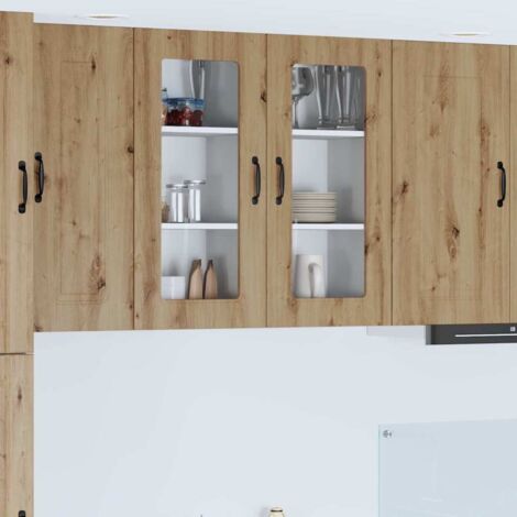 Küchenschrank Kalmar 2 pcs Artisan-Eiche 40 x 31 x 80 cm vidaXL