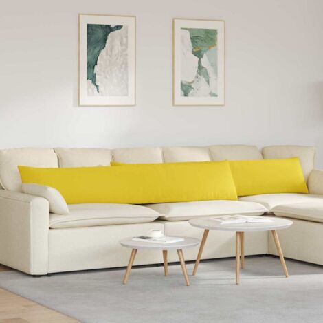 Sofakissen 2 pcs Helles Gelb 200 x 40 cm Stoff vidaXL