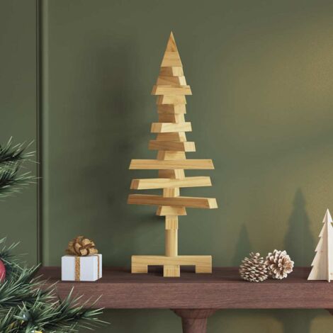 Holz Weihnachtsbaum mit Ständer Braun 60 cm Massivholz Kiefer vidaXL