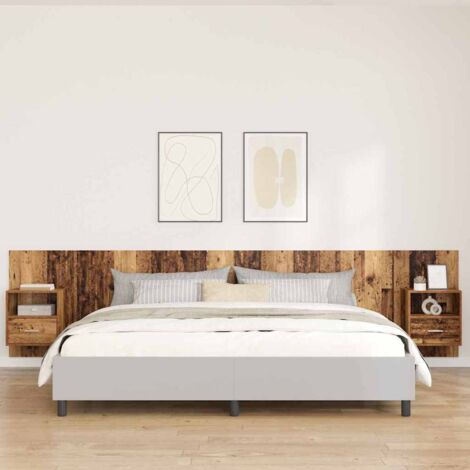 Kopfteil mit Schrank mit Schubladen 3 pcs Altholz Holzwerkstoff vidaXL