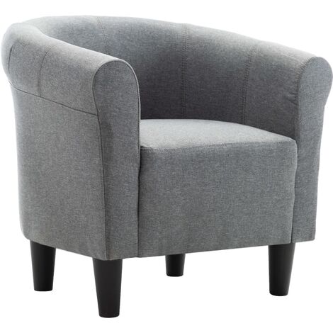 Sessel Hellgrau Stoff vidaXL